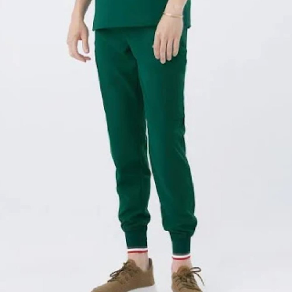 NWT Mediclo Men's FYSEL® Kodiak‎ ‎Jogger Scrub Pants in Hunter Green Size L